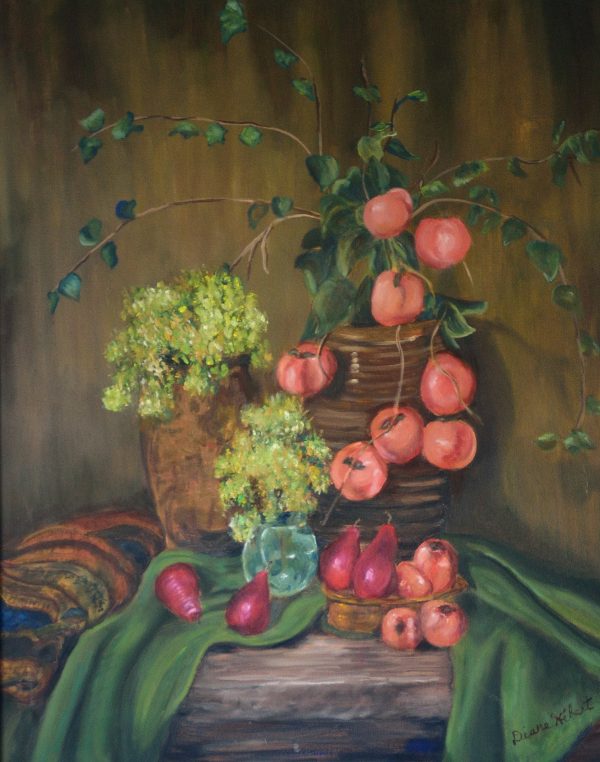Framed Oil Still  Life Painting