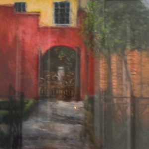 Framed Pastel painting of old Plantation Garden