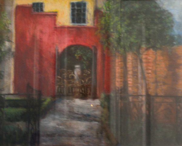 Framed Pastel painting of old Plantation Garden